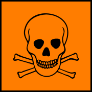 EU standard toxic symbol, as defined by Directive 67/548/EEC.