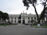 Congress sits on the Palacio Legislativo in Lima.
