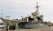 Polish ORP Błyskawica destroyer currently preserved as a museum ship in Gdynia.