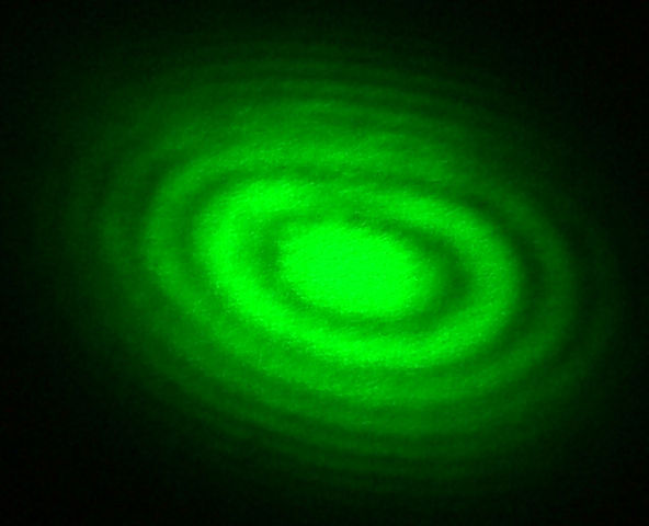 Image:Michelson Interferometer Green Laser Interference.jpg