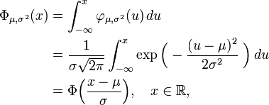 normal distribution equation