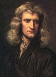 Sir Isaac Newton at 46 in Godfrey Kneller's 1689 portrait.