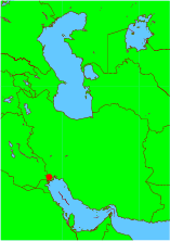 Map of Iran (Persia) and surrounding lands, showing location of Abadan