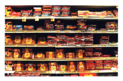 Processed meat in American grocery store