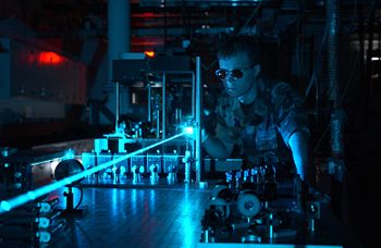 Experiment with a laser (US Military)