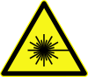 Warning symbol for lasers