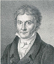 Gauss' portrait published in Astronomische Nachrichten 1828