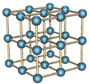 The alpha form of solid polonium.