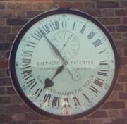 The Shepherd gate clock with Roman numbers up to XXIII (and 0), in Greenwich