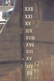Roman numbers on Cutty Sark, Greenwich