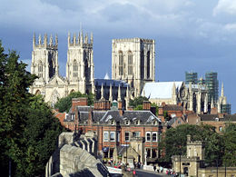 View of York Minster from the city walls.