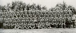 The First Bermuda Volunteer Rifle Corps Contingent, raised in 1914, sent as an extra, 90-man company to the 1 Lincolns in June, 1915, the first colonial volunteer unit to reach the Front. Its strength rapidly reduced. After losing 50% of its remaining men at Gueudecourt on 25 September, 1916, the survivors merged with a Second Contingent of thirty-seven, and trained as Lewis gunners. By the War's end, the two contingents had lost over 75% of their combined strength. Forty died on active service. 16 were commissioned., one received the O.B.E, and six the Military Medal.