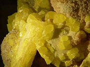 Rough sulfur crystal