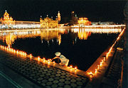 Shri Darbar Sahib, Amritsar being lit up for Diwali.