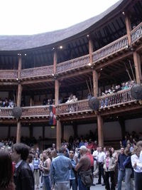 The modern reconstruction of the Globe Theatre, in London.
