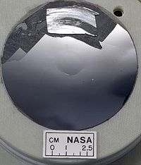 Silicon wafer with mirror finish (NASA)