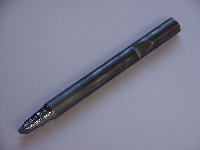 Image:Silicon seed crystal puller rod.jpg