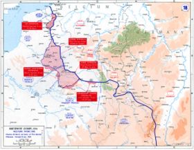 Map of the final German offensives, 1918.