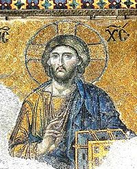 Mosaic Icon of Christ Pantocrator from Hagia Sophia.