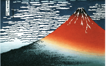 mount Fuji, from the Thirty-six Views of Mount Fuji), color woodcut by Katsushika Hokusai