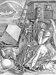 "Melancholia I", engraving by Albrecht Dürer, one of the most important printmakers.