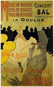 La Goulue, Lithograph poster by Toulouse-Lautrec.