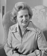 Margaret Thatcher as Leader of the Opposition in 1975