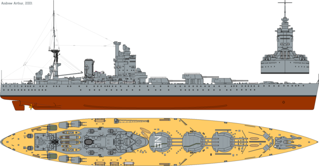 Image:HMS Nelson (1931) profile drawing.png