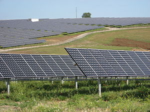 11 MW solar power plant near Serpa, Portugal. 38°1′51″N 7°37′22″W﻿ / ﻿38.03083, -7.62278