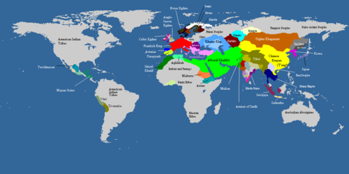 Abbasid Caliphate and contemporary states and empires in 820.