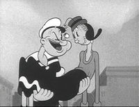 Popeye and Olive Oyl in A Date to Skate (1938).