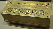 An early Pascaline on display at the Musée des Arts et Métiers in the Louvre Museum, Paris.