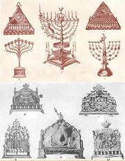 Various menorot used for Hanukkah. 12th through 19th century, CE