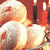 Sufganiyot with jelly