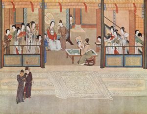 Spring Morning in the Han Palace, by Ming-era artist Qiu Ying (1494 - 1552 AD)
