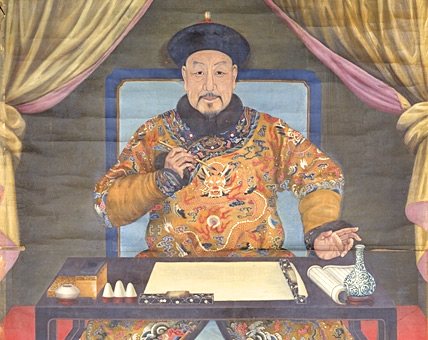 Emperor Qianlong Practicing Calligraphy, mid 18th century.