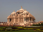 The Akshardham Temple is a Hindu Temple in New Delhi