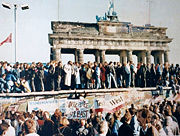 The Iron Curtain's fall enabled eastward enlargement. (Berlin Wall)