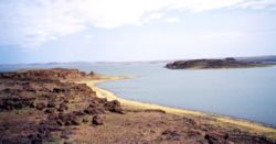 Lake Turkana seen from the South Island.