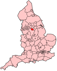 Sheffield shown within England