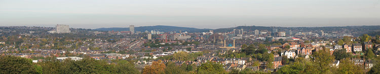 Panorama from Meersbrook Park.
