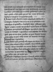 A facsimile of Y Gododdin, one of the most famous early Welsh texts featuring Arthur