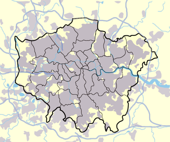 Image:Greater london outline map bw.png