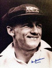 Australian Donald Bradman is one of only three players  in the Test cricket to have scored 300 or more runs in a single innings on more than one occasion.  The others are Brian Lara of the West Indies and Virender Sehwag of India.