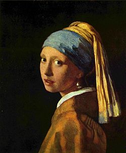 Jan Vermeer, Girl with a Pearl Earring, known as the "Mona Lisa of the North" 1665-1667