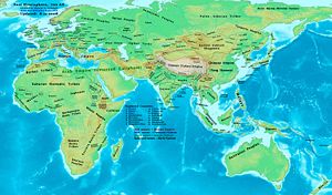 Eastern Hemisphere at the beginning of the 8th Century.