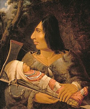 Flathead woman and child (Caw Wacham), 1848–53, and the two field sketches Kane combined in this painting, illustrating the artistic liberties he allowed himself when elaborating the sketches into oil canvases.