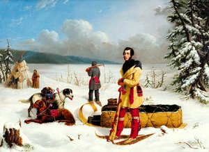 The Surveyor: Portrait of Captain John Henry Lefroy, ca. 1845, sold at a record price of more than 5 million Canadian dollars in 2002. The painting is sometimes also called Scene in the Northwest.