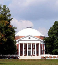 American Palladianism: The Rotunda at the University of Virginia, designed in the Palladian manner by Thomas Jefferson.
