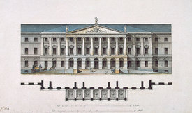 The architect Giacomo Quarenghi, active between 1780s and 1810s, transformed the city of Saint Petersburg, Russia into the outdoor museum of Palladian revival.
